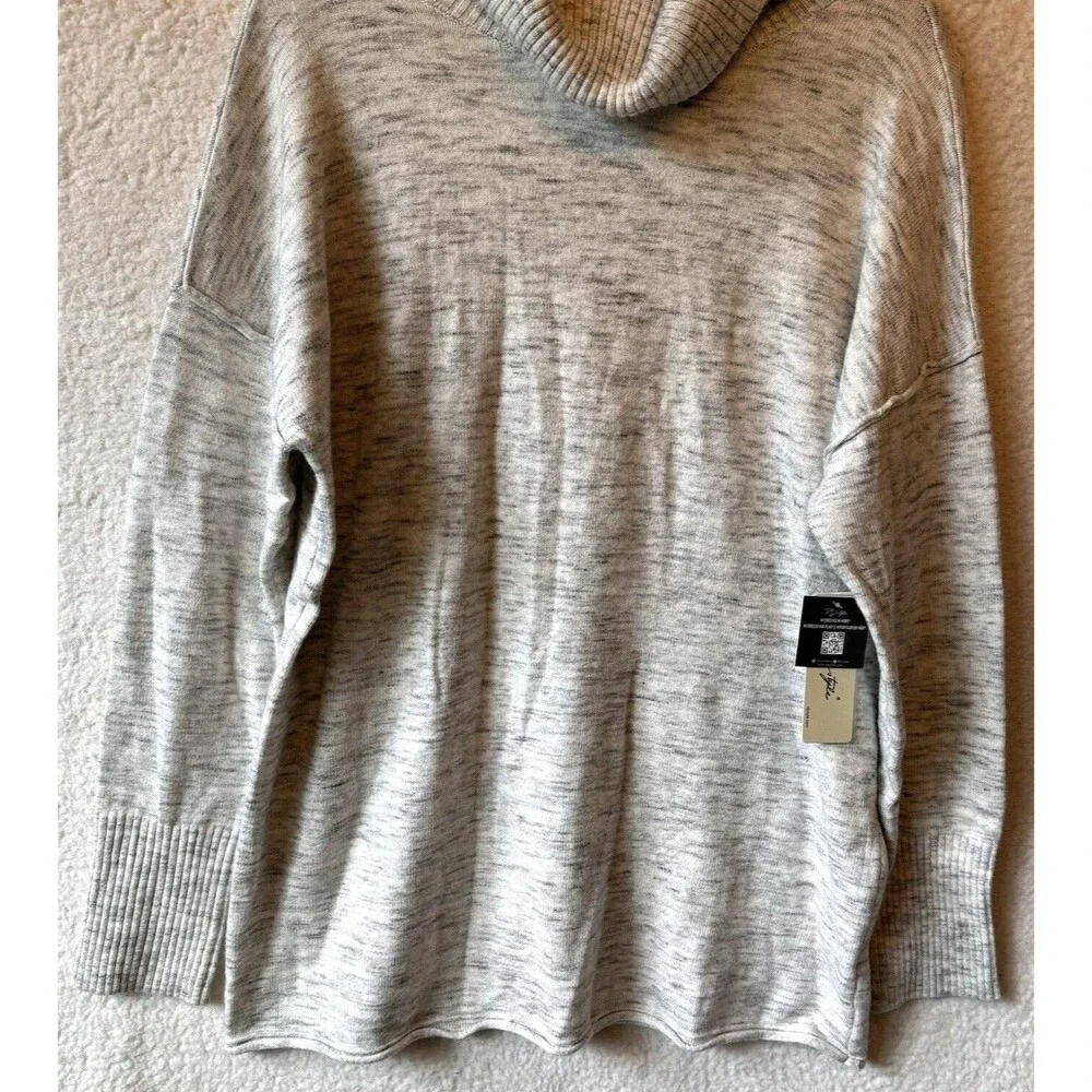 RD Style Sweater Women's 2XL Ursula Spongey Turtleneck Pullover Light Grey‎ NWT
